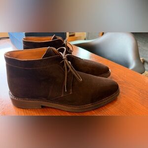 Jack Erwin Men's Dark Brown Suede Chukka Boots